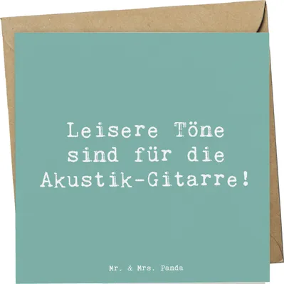 Produktbild von Mr. & Mrs. Panda Klappkarte Spruch Akustik-Gitarre Magie - Meeresbrise - Geschenk, Lernen, Glückwunschkarte, Ton, elektrische Gitarre, Lautstärke, doppelkarte, faltkarte