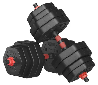 Productafbeelding van Halter- en dumbbellset – fitnessgewichten – 133,5 x 21,8 x 19,6 cm