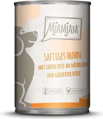 Image de Mjamjam Poulet juteux avec canard tendre aux carottes et millet cuit 400 g