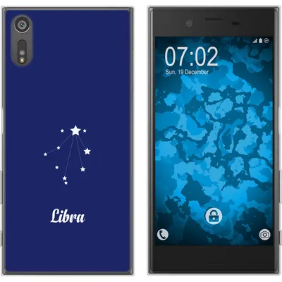 Produktbild von PhoneNatic Case kompatibel mit Sony Xperia XZs Silikon-Hülle SternzeichenLibra M9
