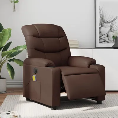 Produktbild von Cloris DesignMöbel Massagesessel Elektrisch Braun Kunstleder , Klassische Sessel 2024 Neu