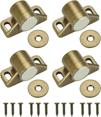Image de Fermeture magnétique pour meubles, lot de 4, aimants puissants