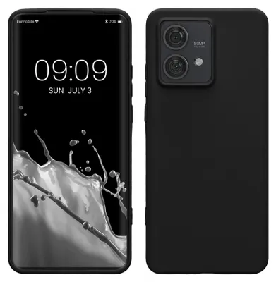 Produktbild von kwmobile Handyhülle für Motorola Edge 40 Neo Hülle - TPU Case - Kabelloses Laden - Schutzhülle Cover in Schwarz matt