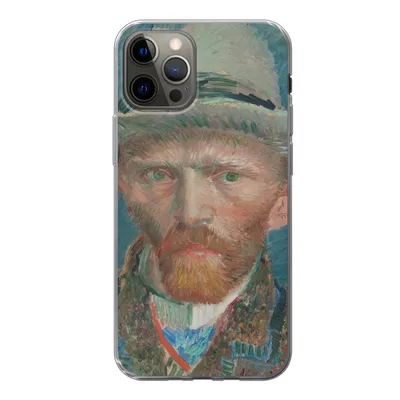 Produktbild von MuchoWow® Handyhülle Schutzhülle Hülle für iPhone 12 Pro Selbstporträt 1887 - Gemälde von Vincent van Gogh Silikon Softcase Handy Hülle - Abdeckung