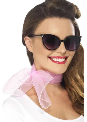 Imagen del producto de Smiffys - Pañuelo para mujer, accesorio "años 50" - Poliéster SM343 (talla única) (rosa)