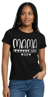 Produktbild von Spreadshirt Mama Loading 2027 | Werdende Mama Geschenk Frauen T-Shirt, XXL, Schwarz