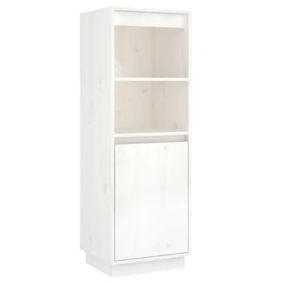 Zdjęcie produktu dla Szafka, biała, 37x34x110 cm, lite drewno sosnowe