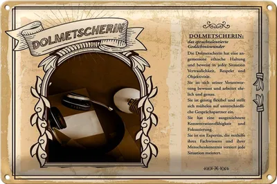 Produktbild von Blechschild Berufe 18x12cm Dolmetscherin Gedächniswunder