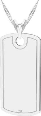 Produktbild von Silberkette mit Dog Tag Dog Tag Plate SILBER 925