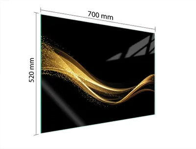Produktbild von Glasschutzplatte Für Herd 70X52 Schwarz