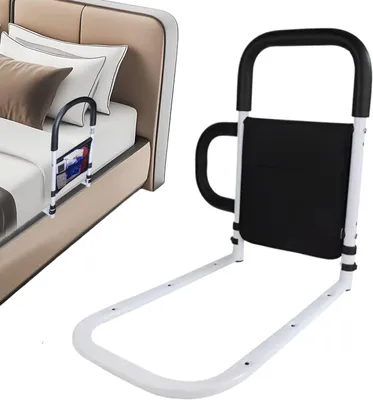 Produktbild von Bettschutz für Senioren – Bettschutzbügel – Sicherheit im Bett – Mit Ablagefach – 50 x 31,5 cm – Grau