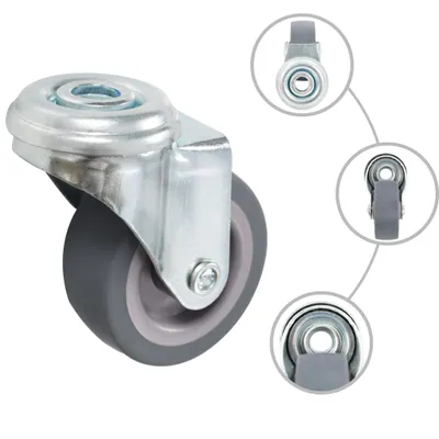 Produktbild von vidaXL 12 Stk. Lenkrollen mit Bolzenloch 50 mm