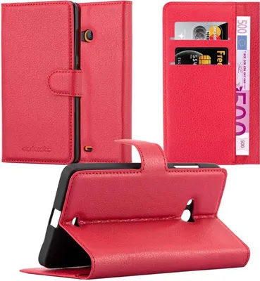 Obrázek produktu pro Cadorabo pouzdro pro Nokia Lumia 540 Ochranný kryt v červené barvě Pouzdro na mobilní telefon s magnetickým zavíráním