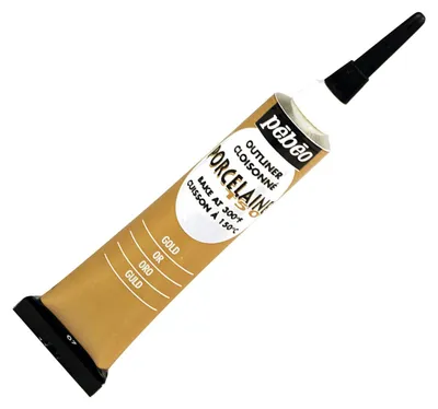 Obrázok produktu pre Pebeo Porcelaine 150 reliéfna kontúra na porcelán 20 ml - Zlatá