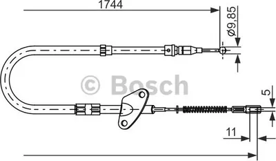 Produktbild von Bosch Seilzug, Feststellbremse Links 1 987 477 122