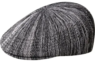 Kangol leichte luftige melierte Flatcap Ventair 507 in schwarz