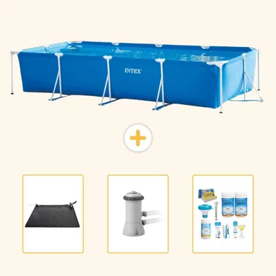 Produktbild von Rechteckiger Frame Pool - 450x220x84 cm - 4-teilig S22362