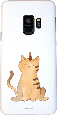 Produktbild von Mr. & Mrs. Panda Samsung Galaxy S9 Handyhülle Einhorn Katze - Weiß - Geschenk, Handy Case, Mieze, Unicorn, Hülle, Regenbogen, Schutzhülle, Cover, Glitzer