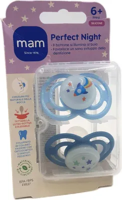 Produktbild von MAM Schnuller Set Babyartikel Perfect Night Double Schnuller Set für 6 bis 16 Monate BPA frei Silikon sicher
