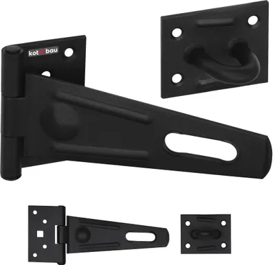Produktbild von KOTARBAU® Überfalle 150 x 45 mm Riegelschloss Pulverbeschichteter Stahl Schwarz Haspe Sicherheitsüberfalle Torriegel Schlossriegel Gartentor Riegel Türriegel Abschließbar Verriegelung