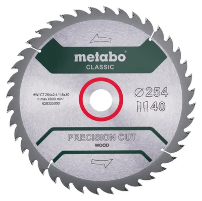 Zdjęcie produktu dla Metabo PrecisionCutClassic 254x30 40WZ 20° /B , 628326000