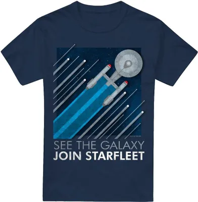 Image de Star Trek - "Starfleet Recruitment" T-Shirt für Herren TV13776 (4XL) (Marineblau)