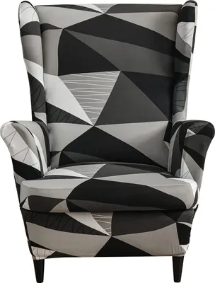 Obrázek produktu pro Topchances 2 Piece Wing Chair Cover, kryty židlí Wing Chair Slipcovers Cover Kryty židlí Elastický stretch kryt židle s područkou High Back, Light Grey