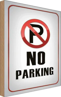 Produktbild von vianmo Holzschild 30x20 cm Parkplatz No Parking Parkplatzschild