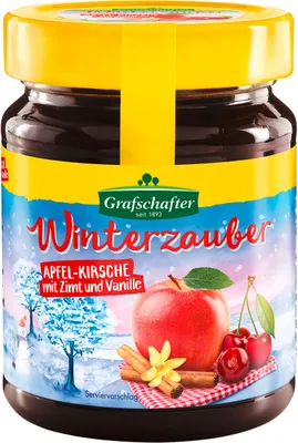 Produktbild von Grafschafter Winterzauber Apfel Kirsche mit echter Vanille 320g