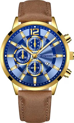 Produktbild von Sportlich-elegante Nico Uhr für Herren - Braun/Gold 2 KP11720