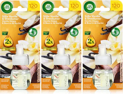 Produktbild von Airwick Aroma-Öl Nachfüller süße Vanille & Sheabutter 19ml Raumduft (3er Pack)