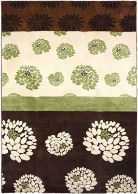 Immagine prodotto di Tappeto a fiori verde cioccolato 160x230