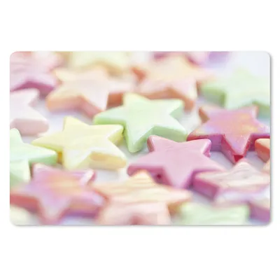 Produktbild von MuchoWow® Schreibtischunterlage Pastellfarbene Sterne 60x40 cm - XXL Mauspad - Großes Mauspad
