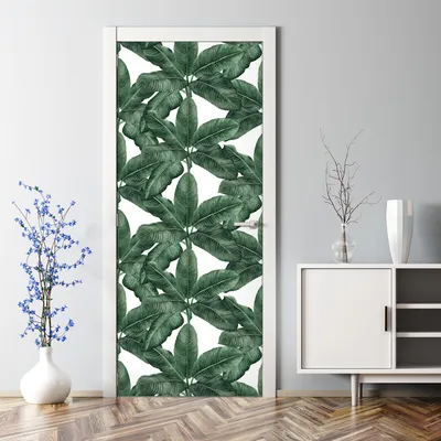 Produktbild von Dekorative Aufkleber selbstklebend Türaufkleber Türposter dekoration Grüne Palmblätter 77 x 200 cm