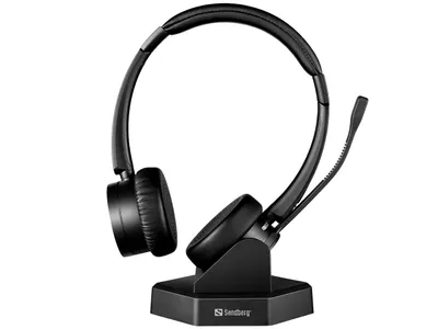 Obrázek produktu pro SANDBERG Bluetooth Office Headset Pro+ - Kopfhrer - Kopfband - Bro/Callcenter - Schwarz - Binaural - Lautstrke + - Lautsrke -