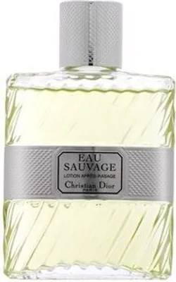A bottle of Dior Eau Sauvage aftershave lotion.