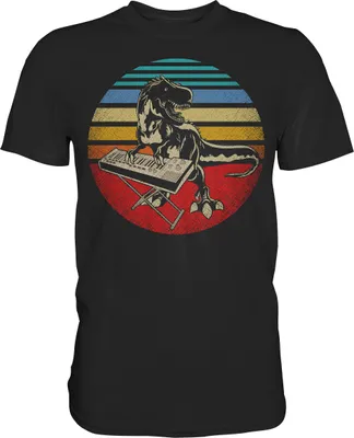 Produktbild von Retro Japan Synthesizer Analoger Musik Trex T-Shirt – Black / XXL