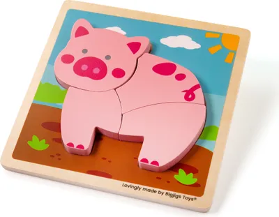 Produktbild von Bigjigs Toys Schweinchen-Puzzle