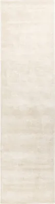 Produktbild von BELIANI Teppich Hellbeige Viskose 80 x 300 cm Kurzflor Rechteckig mit Baumwoll-Unterseite Modern Industrial Einfarbig Handgewebt Wohnzimmer Schlafzimmer