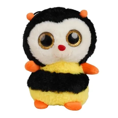 Produktbild von Kuscheltier Biene mit großen Augen 19cm Plüschbienie mit Glitzeraugen