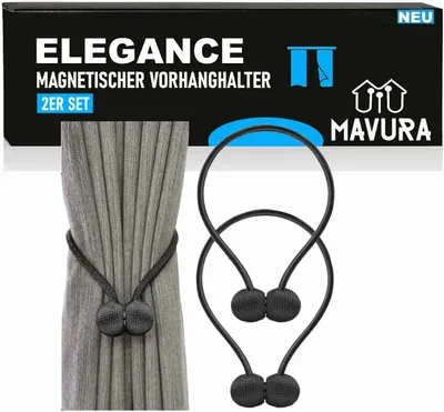 Produktbild von ELEGANCE 2 Stück Vorhang Gardinen Magnetverschluss Stark Magnetische Halter