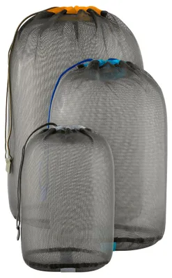 Produktbild von Sea to Summit Packsack Mesh Stuff Sack Set 5, 8, 13L Beluga dunkelgrün