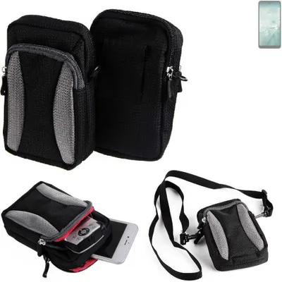 Produktbild von K-S-Trade Holster Schutz Hülle kompatibel mit Sharp Aquos Wish4 Handy Hülle Gürteltasche Umhängetasche mit Zusatzfach schwarz