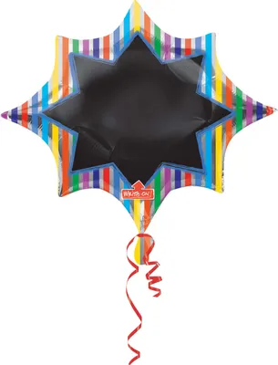 Produktbild von Amscan Supershape, 3252401, Foil Balloon, Striped, Star With Table, Multicolor
