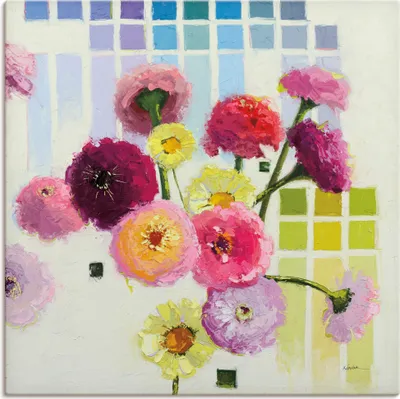 Produktbild von ARTland Leinwandbild Color Chart II Größe: 100x100 cm