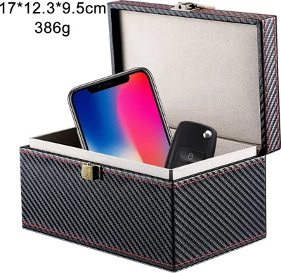 Obrázok produktu pre Keyless Go Protection Car Key Box, RFID Signal Blocker Box pre auto Key Radio Key Shielding Diesel Steel Protection Faraday Box s kľúčovým vreckom Radiačné tienenie