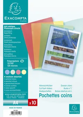 Produktbild von EXACOMPTA Sichthülle DIN A4 PP 0,12 mm farbig sortiert