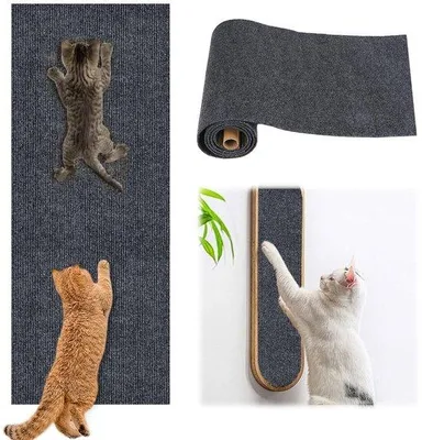 Image de Tapis anti-griffures autocollant pour chat, 200 cm x 40 cm, autocollant, découpable à volonté, protège le canapé contre les griffures
