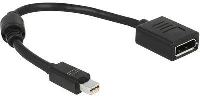 Produktbild von DeLOCK 65554, 0,21 m, Mini DisplayPort, DisplayPort, Männlich, Weiblich, 2560 x 1600 Pixel