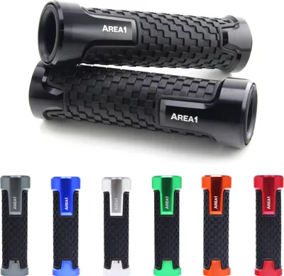 Produktbild von Area1 universal Motorrad Griffe Motorroller Lenkergriffe Griffgummis 2 Stück 1x 22mm + 1x 24-25mm (7/8 / 1 Zoll) - 11S - Für BMW KTM Honda Yamaha KSR Aprilia Kawasaki Suzuki Piaggio